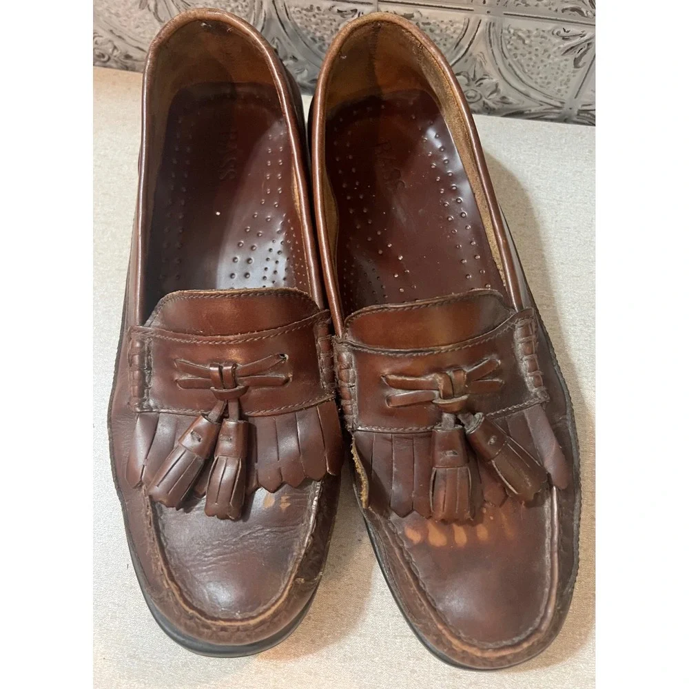 Bass leather overlay loafers